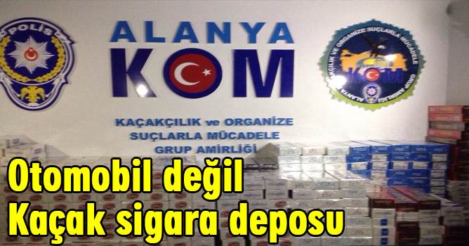Otomobilde kaçak sigara yakalandı