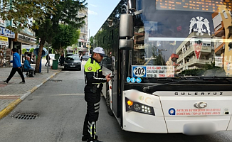 Alanya’da toplu taşıma araçlarına trafik denetimi!