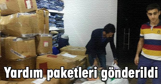 Yardım paketleri gönderildi